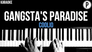 Coolio - Gangsta's Paradise Karaoke Acoustic Piano Instrumental Cover Lyrics