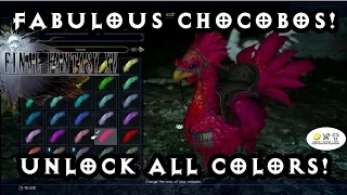 Final Fantasy XV (15) - All Chocobo Color Variations!
