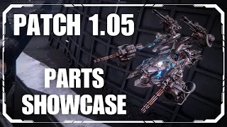 All the new parts added to Armored Core 6 in patch 1.05 - quad gatling guns, a massive laser, & more