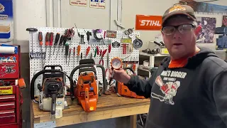 How to check compression on a chainsaw