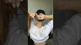 Slow motion claw clip hack for long hair💖 have you tried it? #clawclip #clawcliphack