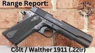 Range Report: Colt / Walther Government Model 1911 (chambered in .22lr)