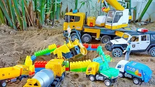 트럭 구출놀이 중장비 장난감 도와주기 Truck Rescue Helps Car Toys