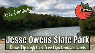 FREE Camping At Jesse Owens State Park OH | Drive Through Of FREE Campgrounds | Big Muskie's Bucket