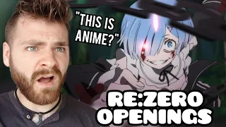 First Time Reacting to "Re:ZERO Openings (1-3)" | Non Anime Fan!