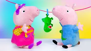 Peppa Wutz auf Deutsch. Spielspaß mit Peppa und Schorsch. Spielzeug Video für Kinder