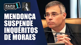 O ministro André Mendonça pediu vista hoje, em plenário, de quatro inquéritos relatados por Moraes