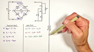 Calculate Equivalent Resistance of a 5 Resistor Bridge Circuit | Kirchhoff's Loop & Junction Rules