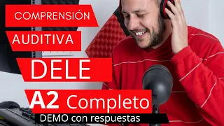 DELE A2 Comprensión AUDITIVA Completo con respuestas | Pensando Español