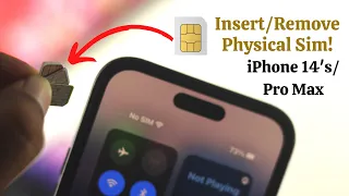 iPhone 14's/Pro Max: How to Insert Physical SIM Card! [Remove]