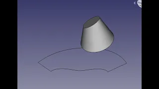 FreeCad Развёртка усечённого конуса 2