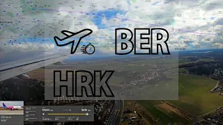 Харьков (HRK) - Берлин-Бранденбург (BER) таймлапс полёта + треккинг на карте