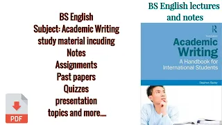 BS English notes |  Academic writing notes