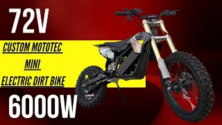 Upgraded 72v 6000w MotoTec Mini Electric Dirt Bike 1st ride impressions!