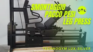 Smontaggio pacco pesi  - Leg Press Technogym Lux