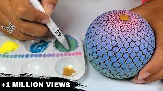 Easy Mandala Art for Beginners Dot Painting Rocks Tutorial Painted Stones Step by Step Oval Egg Rock