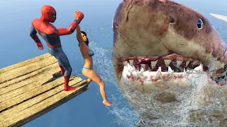 GTA 5 Crazy Ragdolls | SPIDERMAN Jumps/Fails ep.86 (Funny Moments)