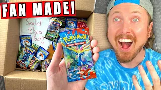 Unboxing a CUSTOM FAN MADE Pokemon Mystery Box with VINTAGE Cards Inside!