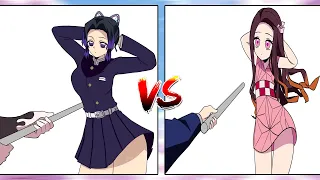 Zero Two Dodging meme - Shinobu vs Nezuko