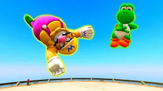 Wario vs Giant Yoshi Mario Luigi Ragdoll Compilation | (GTA 5 Fails Funny Moments Ragdoll)