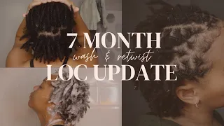 How To Wash and Retwist Starter Locs For Beginners | 7 Month Loc Update