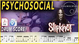 Psychosocial - Slipknot | Drum SCORE Sheet Music Play-Along | DRUMSCRIBE