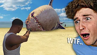 i found the BIGGEST Megalodon In GTA 5.. (GTA 5 Mods)