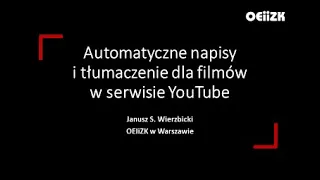 Automatyczne tłumaczenie filmu na YouTube (napisy)