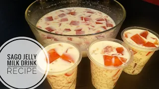 Sago Jelly Milk Drink Recipe | Ramadan Special 2024 | Sago Summer Drink Recipe | Iftar Drink Recipe