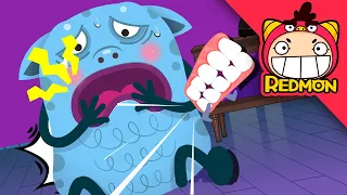 Five little monsters jumping on the bed | Super songs | Nursery rhymes | REDMON Kids Songs