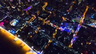 Drone Night Benidorm city