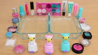Pink vs White vs Teal - Mixing Makeup Eyeshadow Into Slime Special Series 202 Satisfying Slime Video