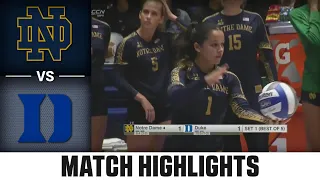 Notre Dame vs. Duke ACC Volleyball Highlights (2023)