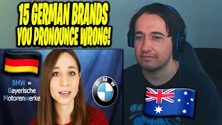 🇦🇺Australian Reacts to 15 German brands YOU pronounce WRONG! | Feli from Germany (REACTION!!)