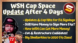 💵WSH Cap Space Update! Contract Details for All Free Agents Signed in 2023! How WSH Can Get MORE Cap