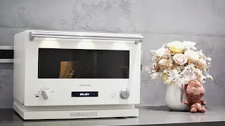 sub) Microwave oven BALMUDA The Range that can sing out of the box｜Making Basque cheesecake,
