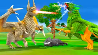 जादूई विशाल ईगल शेर और उड़ने वाला ड्रैगन का अंत Magical Giant Eagle Lion and the Flying Dragon Story