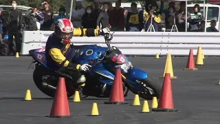 2018 3 25 Dunlop Moto Gymkhana King of Gymkhana Sakuta 選手 スロー映像 無音 No sound