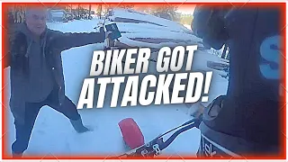 ANGRY Guy JUMPED in front of BIKER and tried to KNOCK him DOWN | Epic Moto Moments 2023 | Ep.158