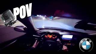 POV Night Drive - BMW 330i Manual E90 W/ AA Exhaust!