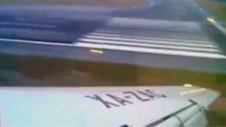 Plane Misses The Runway While Landing