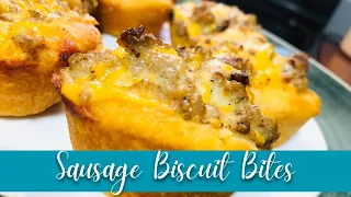 SAUSAGE AND RANCH BISCUIT BITES | A Great Breakfast Idea And Freezer Friendly! Quick and Easy!