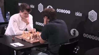 GM Magnus Carlsen vs GM Levon Aronian Blitz Rd7 - World Blitz Chess Championship 2015