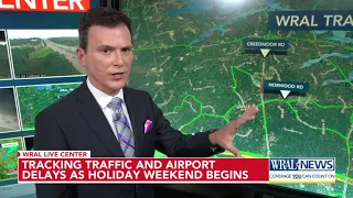 Tracking traffic and airport delays as holiday weekend begins