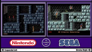 Prince of Persia VS Prince of Persia - Remastered Edition (SNES vs Sega Genesis) Comparison graphics