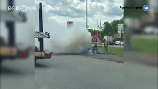 В Набережных Челнах на ходу загорелась «ГАЗель»