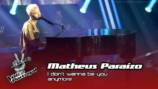 Matheus Paraízo - "I don´t wanna be you anymore" |  Blind Audition | The Voice Portugal