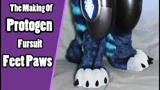 //The Making Of A Protogen Fursuit// Digitigrade Feet Paws + PDF Template