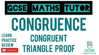 Congruent Triangle Proof | Grade 5+ Crossover | GCSE Maths Tutor