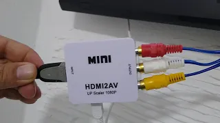 TV Samsung HDMI QUEIMOU x Conversor vídeo e áudio AV